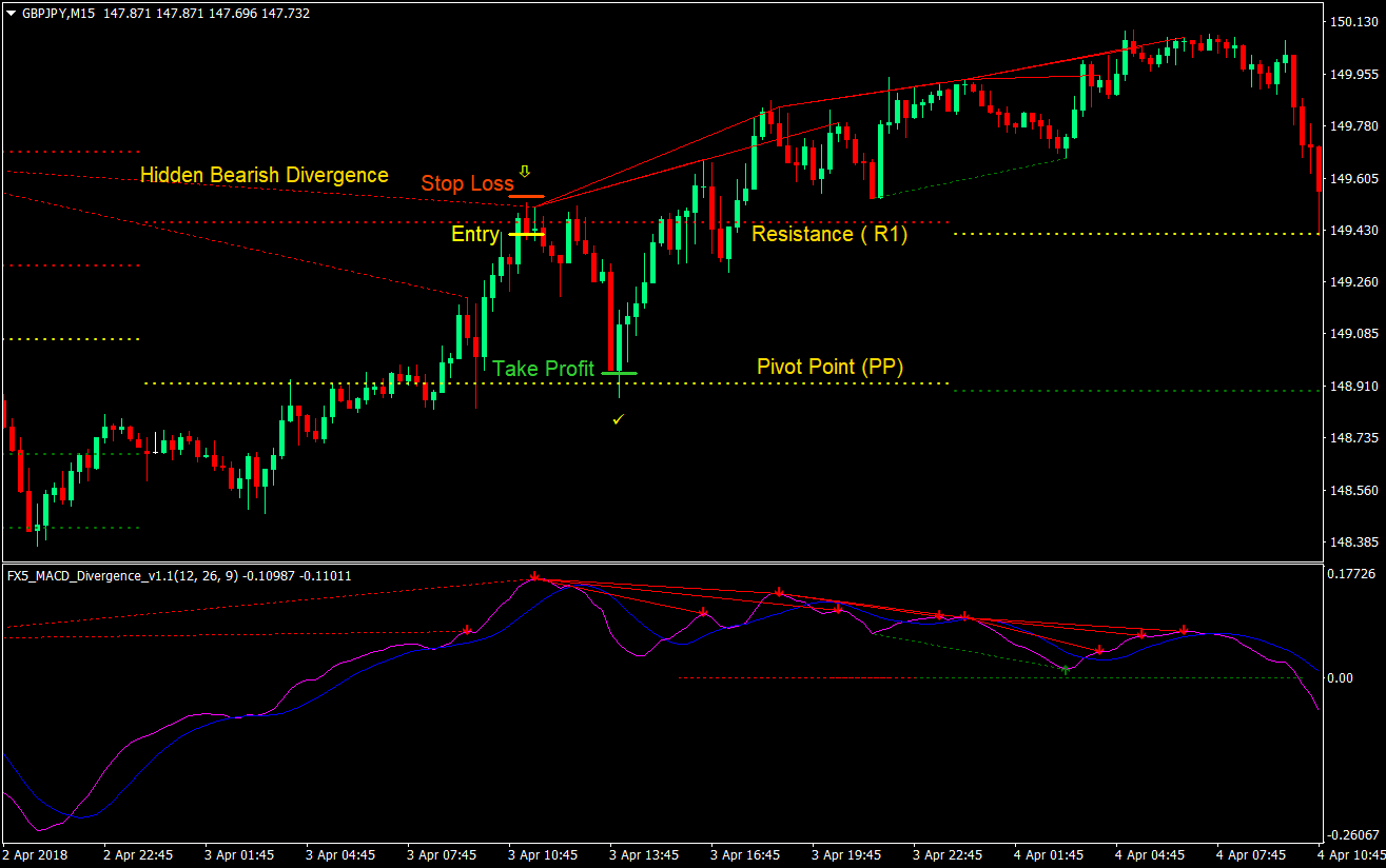 MACD Pivot Point Divergence Day Trading Strategy 04