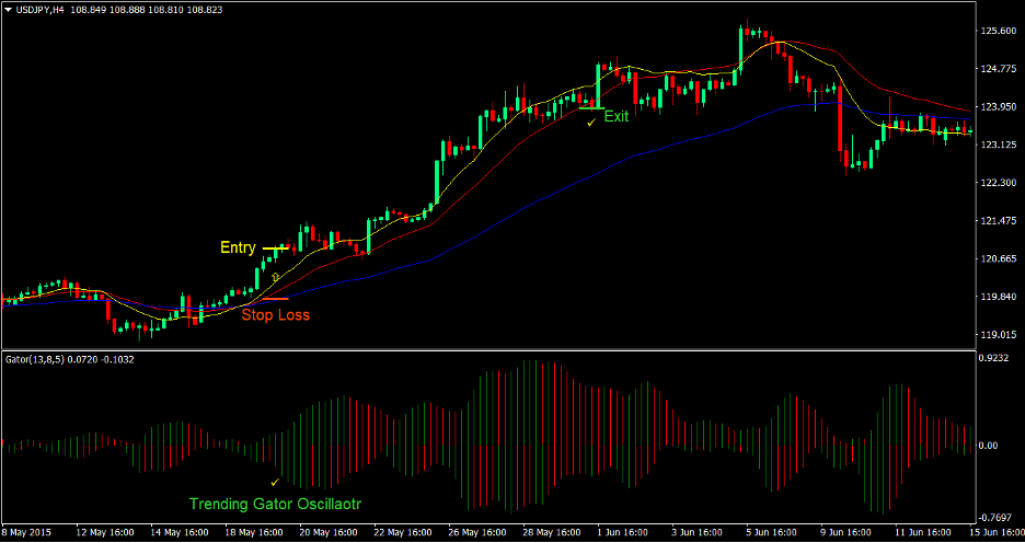 DEMA Gator Trend Forex Trading Strategy 2