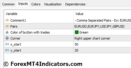 Symbol Changer MT5 Indicator 3 Symbol Changer MT5 Indicator Settings