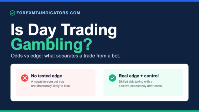 Is Day Trading Gambling? The Difference Between Odds and Edge Is day trading gambling: no tested edge is a bet you lose over time, a real edge with risk control is skilled speculation
