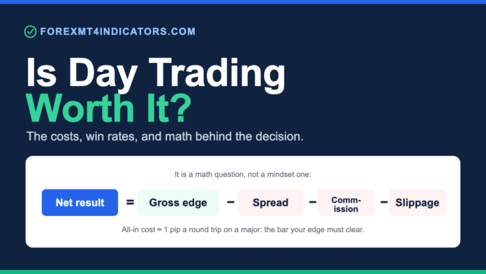 Is Day Trading Worth It? Costs, Win Rates, and Realistic Math Is day trading worth it: net result equals gross edge minus spread, commission and slippage